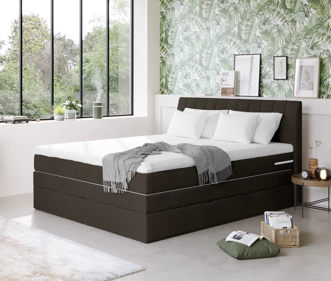 Loftscape Boxspringbett Aleka 160x200cm | Braun