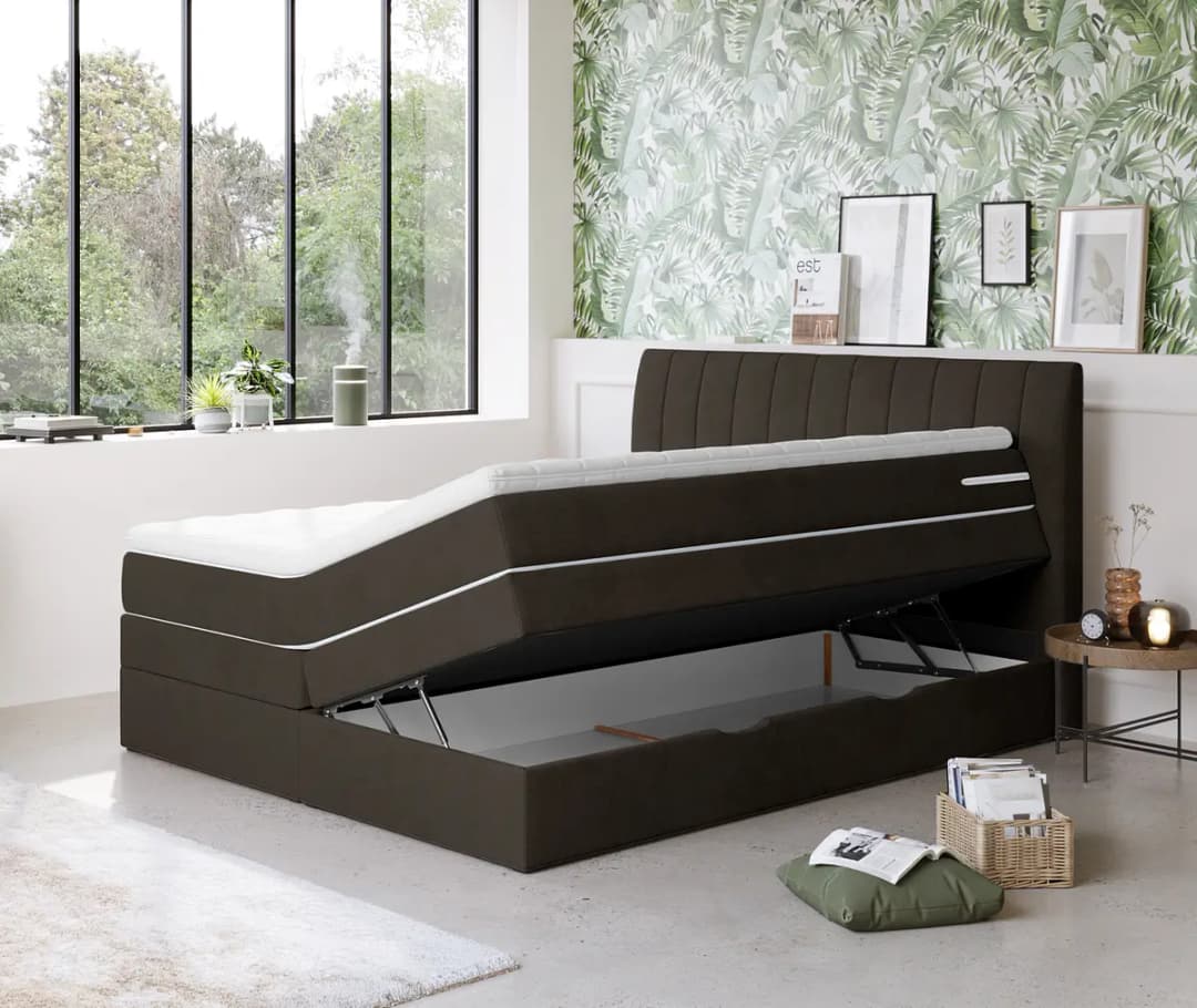 Loftscape Boxspringbett Aleka 160x200cm | Braun