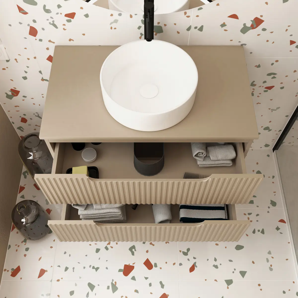 Waschtischunterschrank COLORIA 80 cm | Braun