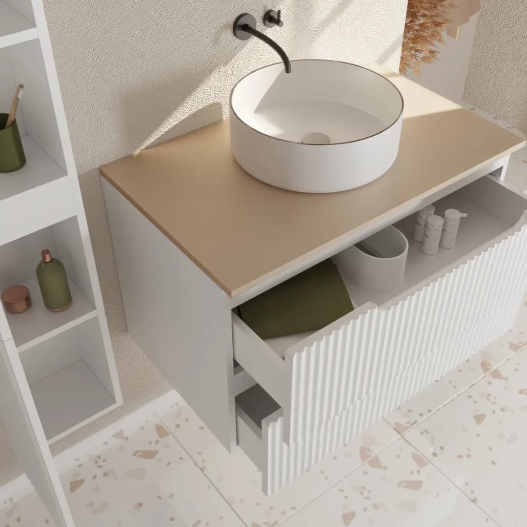 Waschtischplatte COLORIA 80 cm | Braun