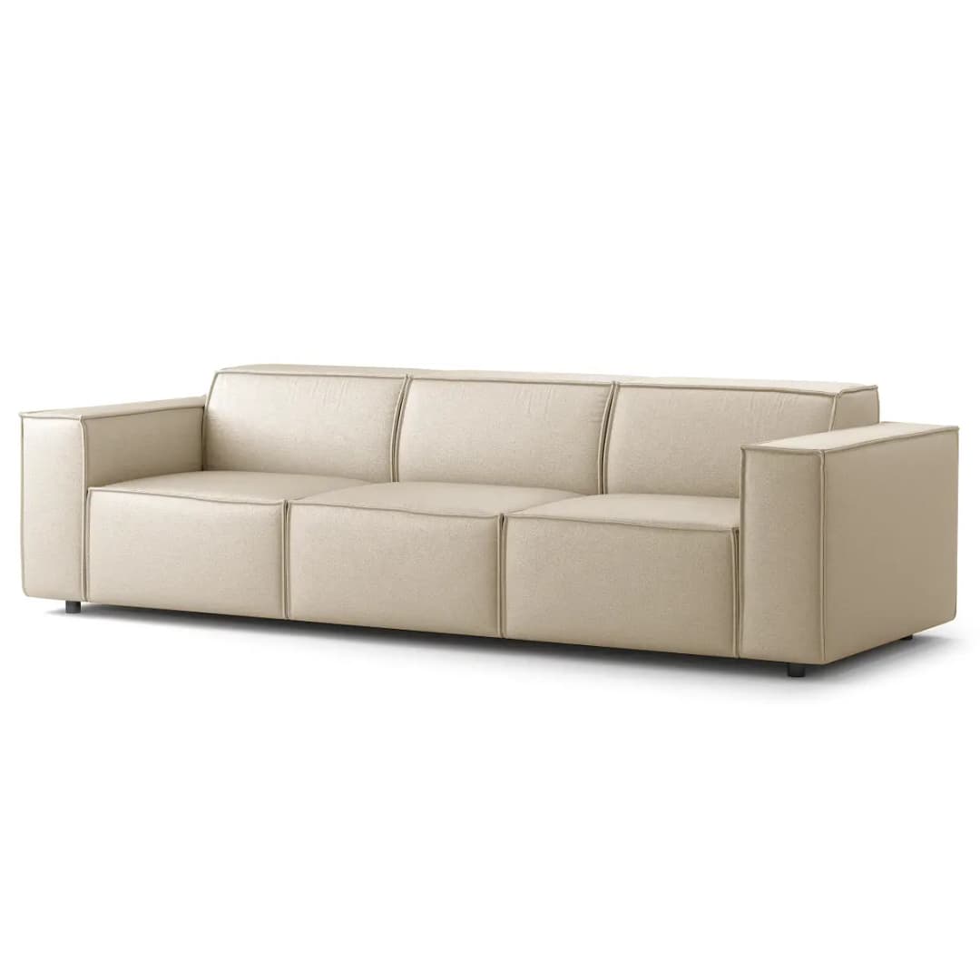 3-Sitzer Sofa Beige Webstoff Liane | Beige