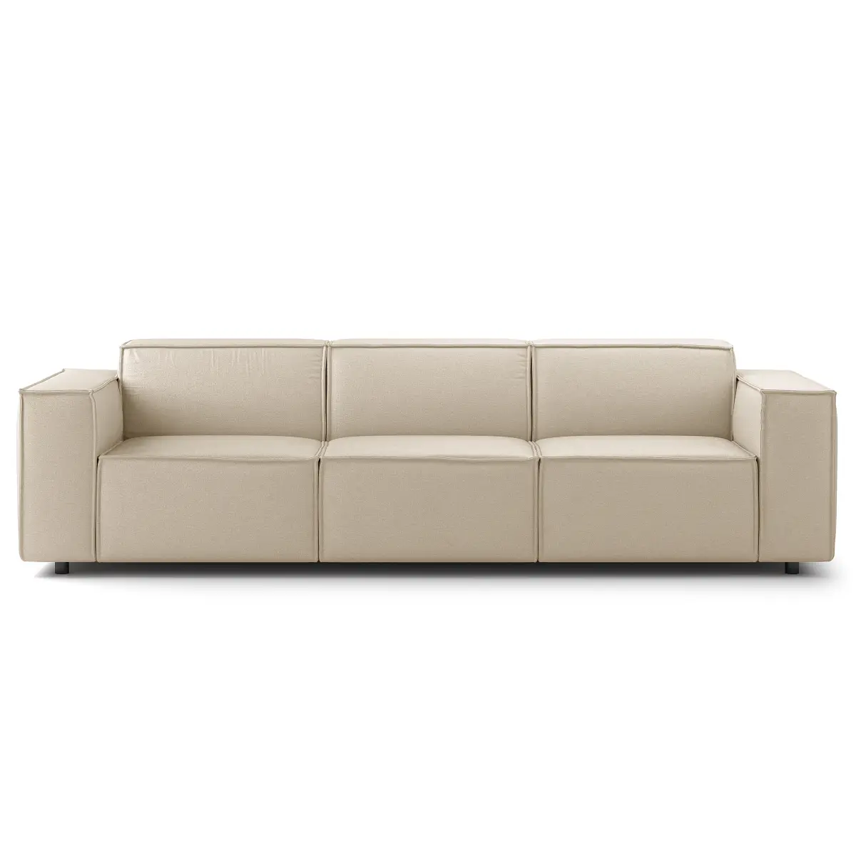 3-Sitzer Sofa Beige Webstoff Liane | Beige