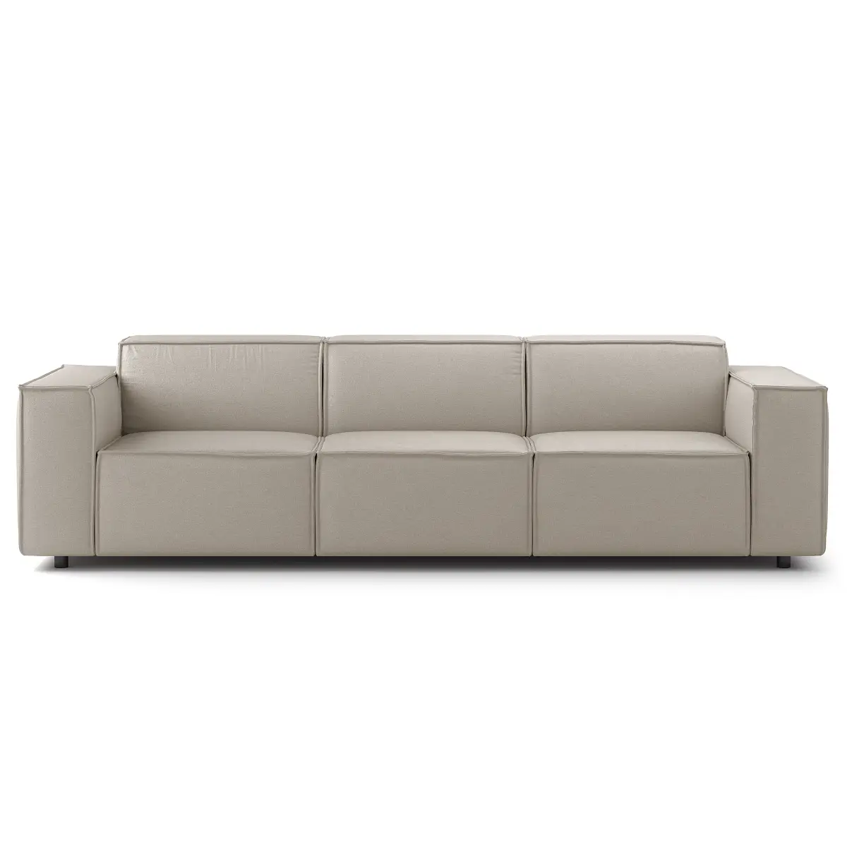 3-Sitzer Sofa Grau Webstoff Liane | Grau