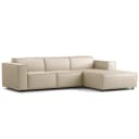 Ecksofa mit Longchair Liane | Beige