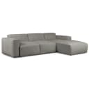 Studio Copenhagen Ecksofa mit Schlaffunktion Grau Chenille Holda