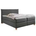 Norrwood Boxspringbett Flyndra 180 x 200cm Flachgewebe Jacira Grau H3