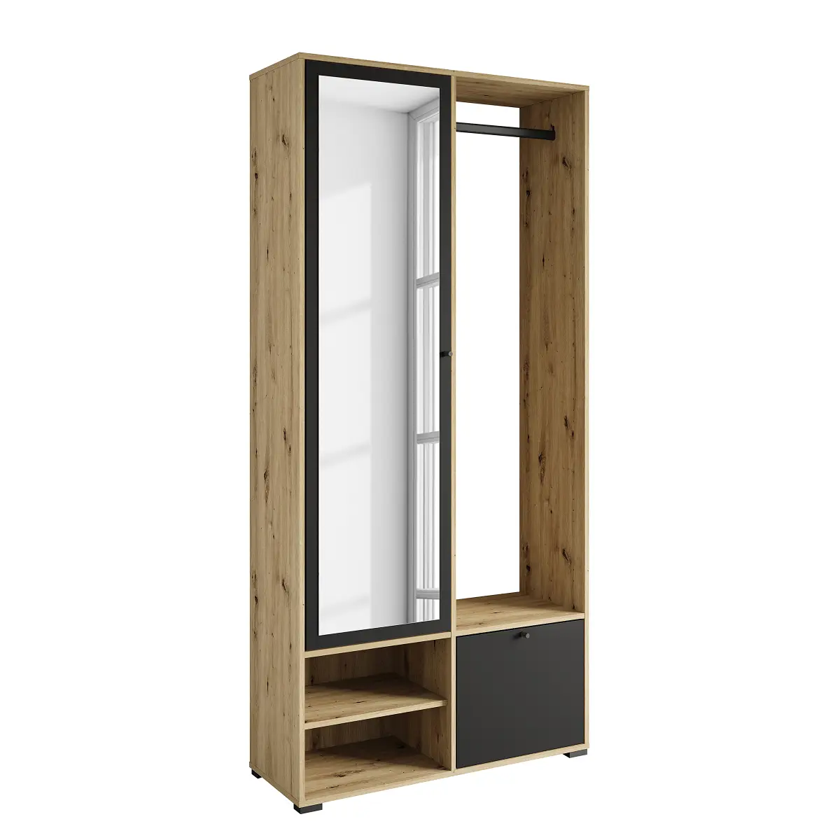 Kompaktgarderobe Tortal | Holztöne