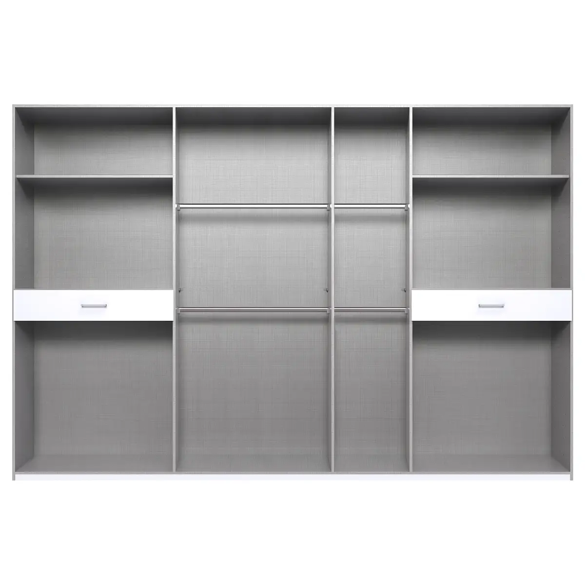 Wimex Drehtürenschrank mit Spiegel 313cm | Grau