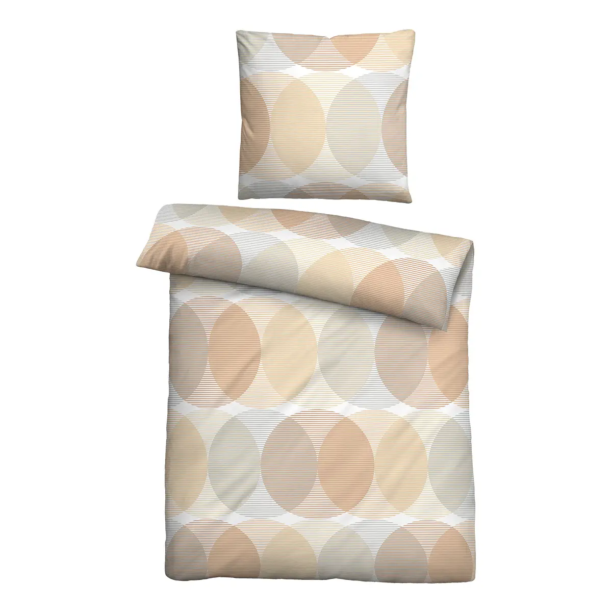 Biberna Tencel-Bettwäsche Kreise | Gold