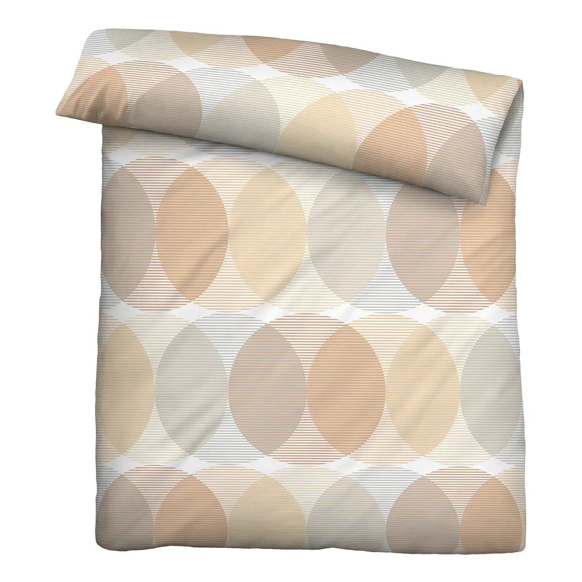 Biberna Tencel-Bettwäsche Kreise | Gold