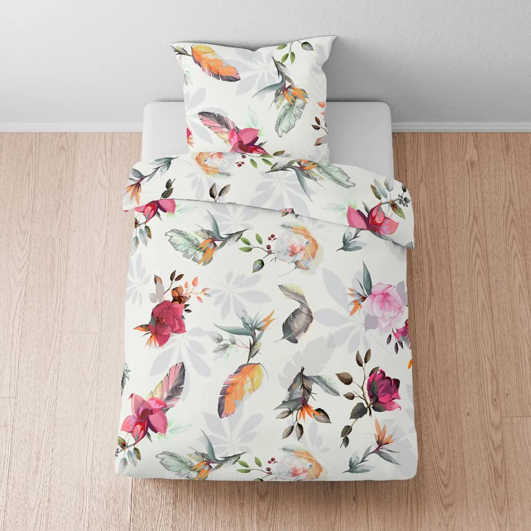 Biberna Tencel-Bettwäsche Frühling | Beige