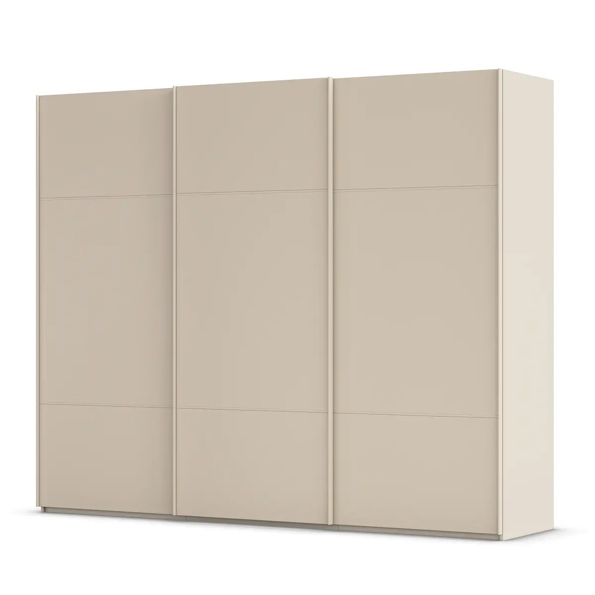Schwebetürenschrank Covalo 271cm Beige/Champagner Beige ohne