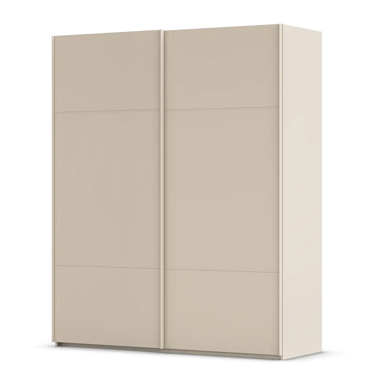 Schwebetürenschrank Covalo 301cm Beige/Champagner Chrom mit | Beige