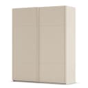 Schwebetürenschrank Covalo 301cm Beige/Champagner Chrom mit | Beige