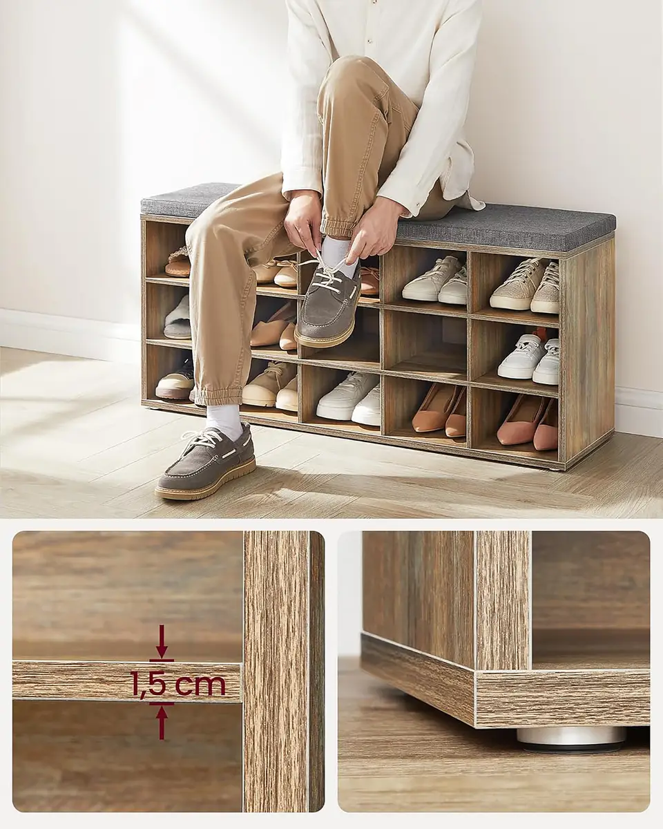 Schuhbank Typ A | Holztöne