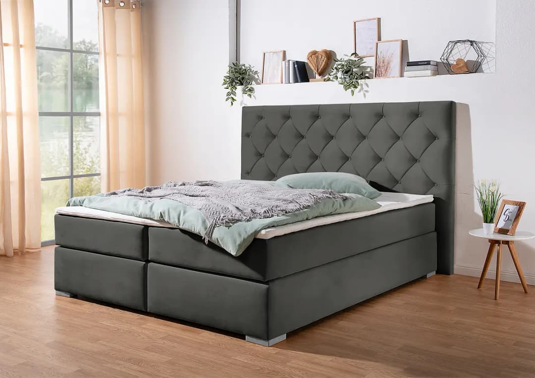 Boxspringbett Taiana | Grau
