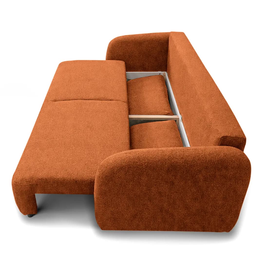 Mørteens Schlafsofa mit Bettkasten | Terrakotta