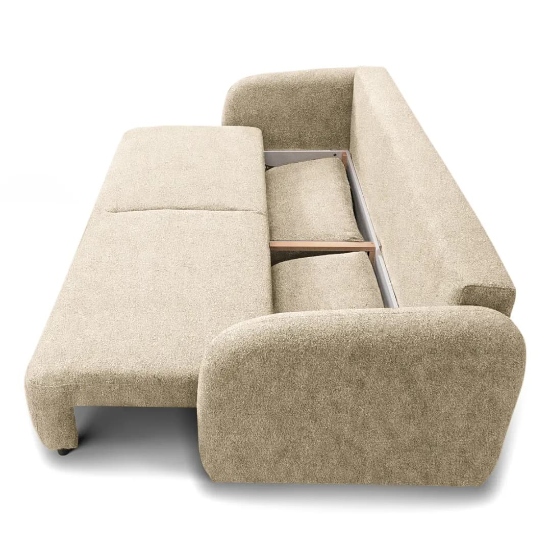 Schlafsofa mit Bettkasten Loira | Beige
