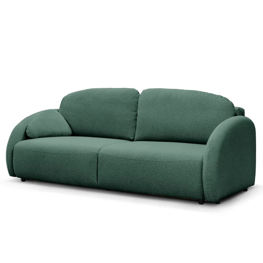Schlafsofa mit Bettkasten Loira | Grün