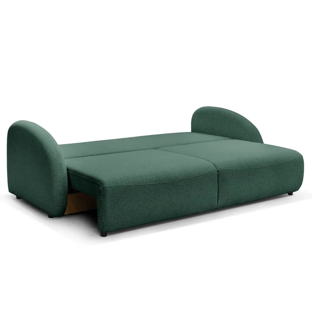 Schlafsofa mit Bettkasten Loira | Grün