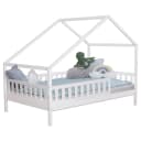 TiCAA Massives Hausbett Lou 120 x 200cm mit Lattenrost & Matratze