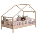 TiCAA Massives Hausbett Lou 120 x 200cm mit Lattenrost & Matratze