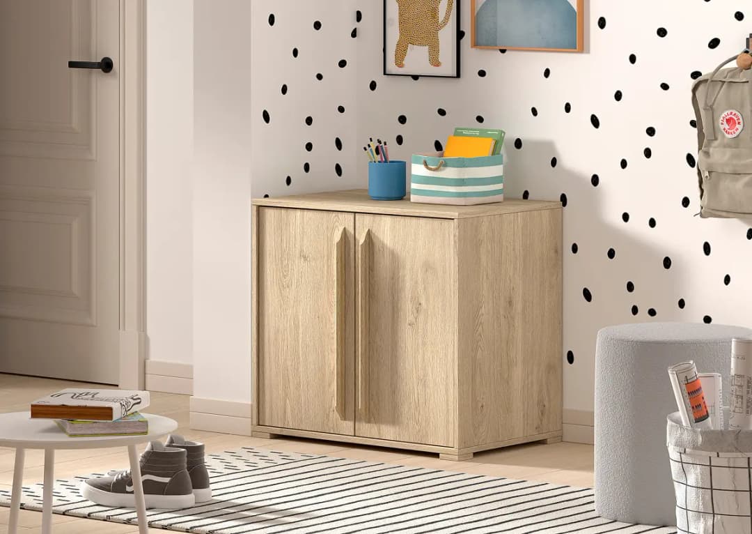 Kommode mit 2 Türen | Holztöne