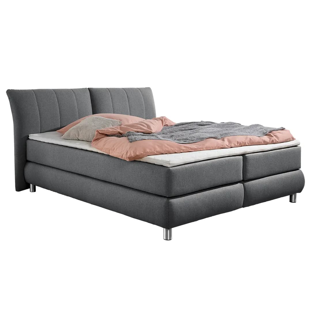 Boxspringbett Kostandi | Grau