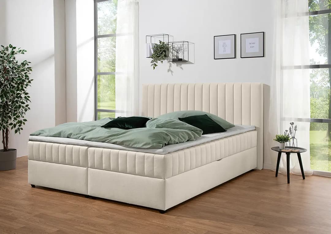 loftscape Boxbett Montericco 180 x 200cm Webstoff Ramse Beige H2