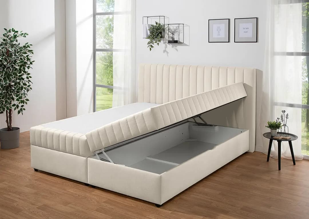 loftscape Boxbett Montericco 180 x 200cm Webstoff Ramse Beige H2