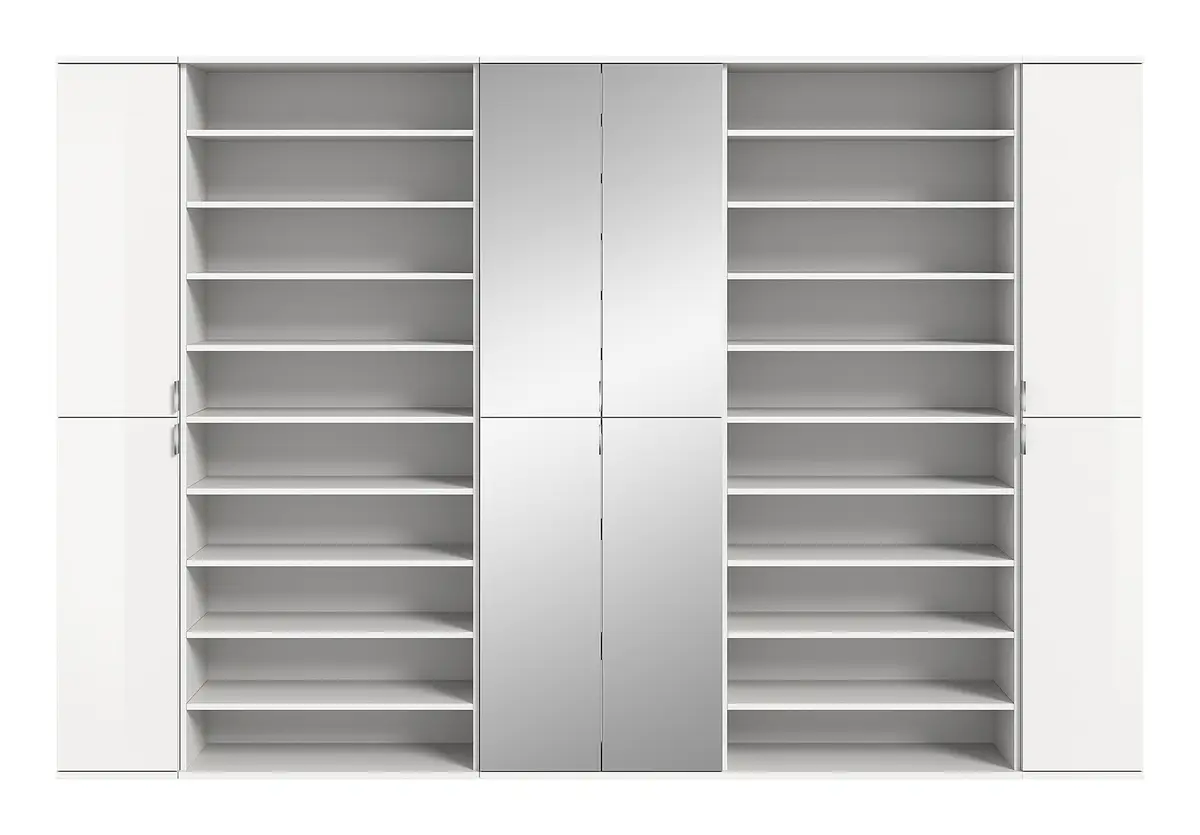 Schuhschrank XL 262cm Weiß | Weiß