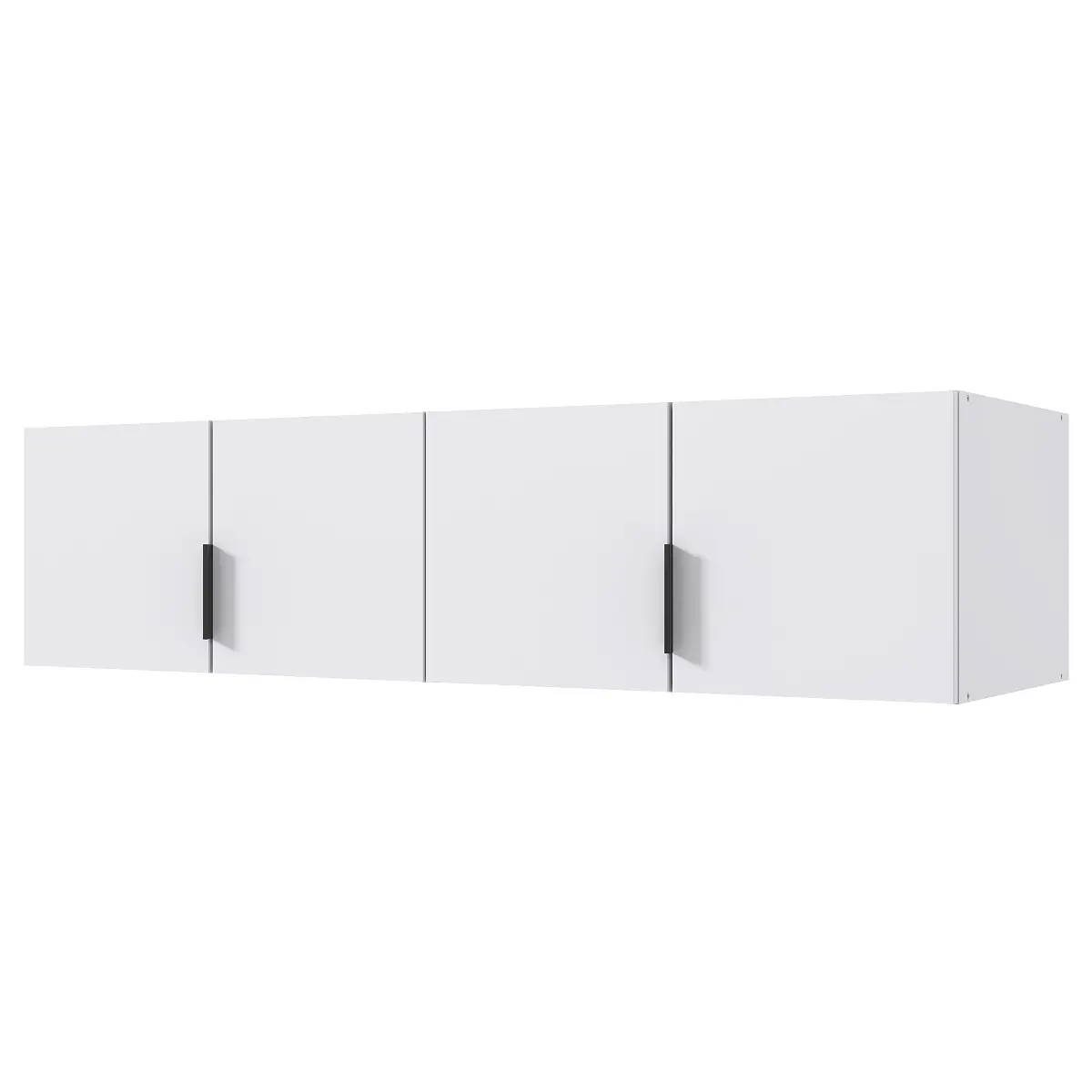 Schrankaufsatz Modena 160cm Weiß/Weiß Spanplatte. Foliert