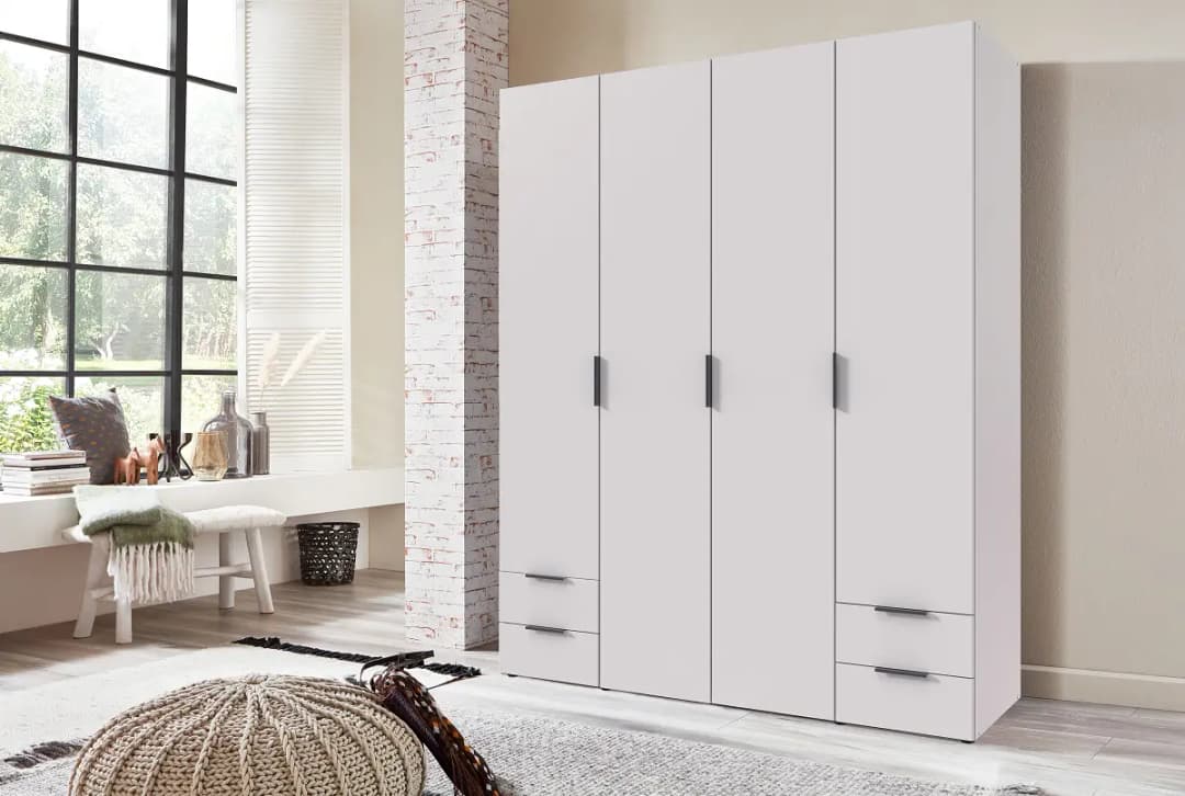 Drehtürenschrank Modena | Weiß