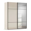 rauch Orange Schwebetürenschrank Covalo mit Glasfront 201cm | Beige