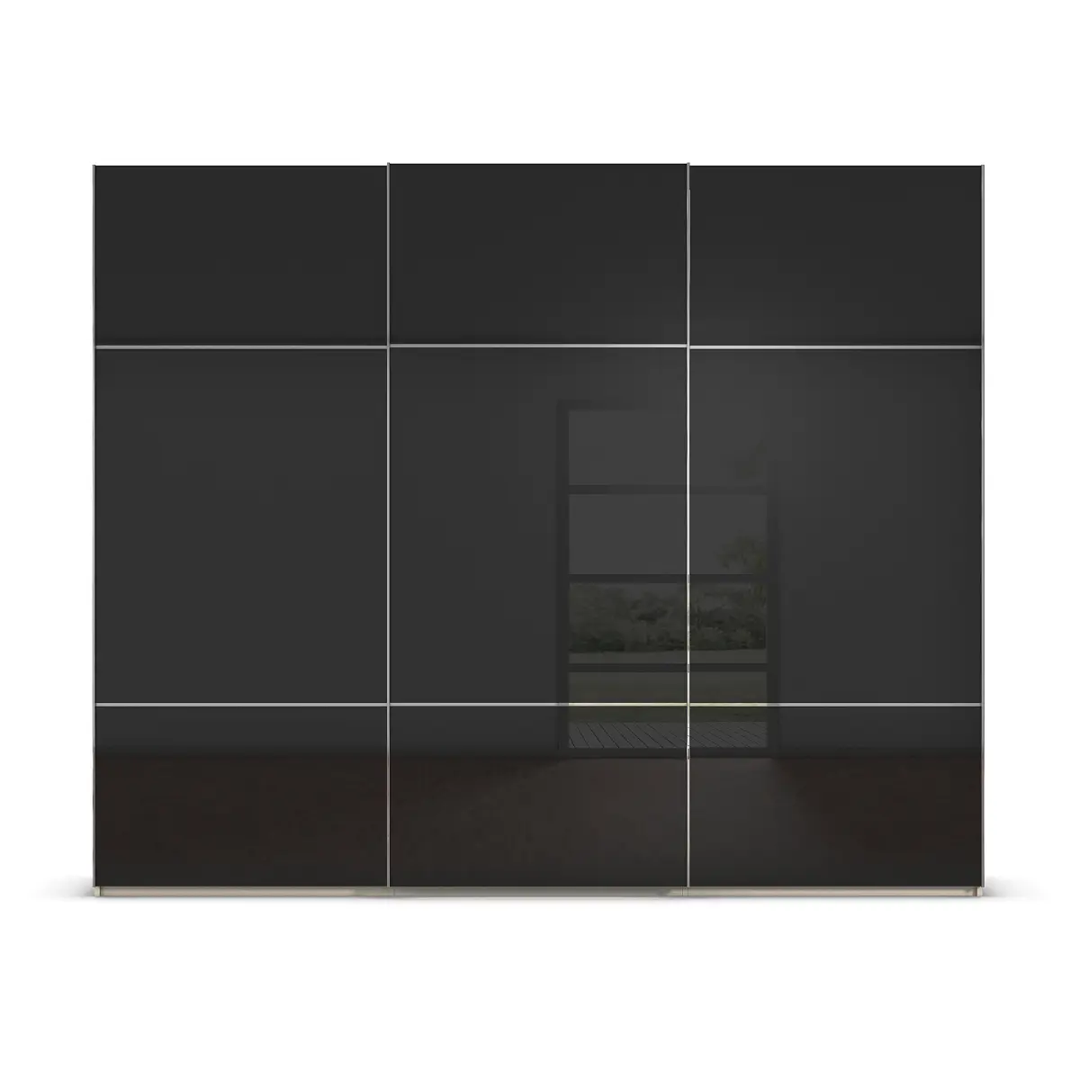 rauch Orange Schwebetürenschrank Covalo mit Glasfront 301cm