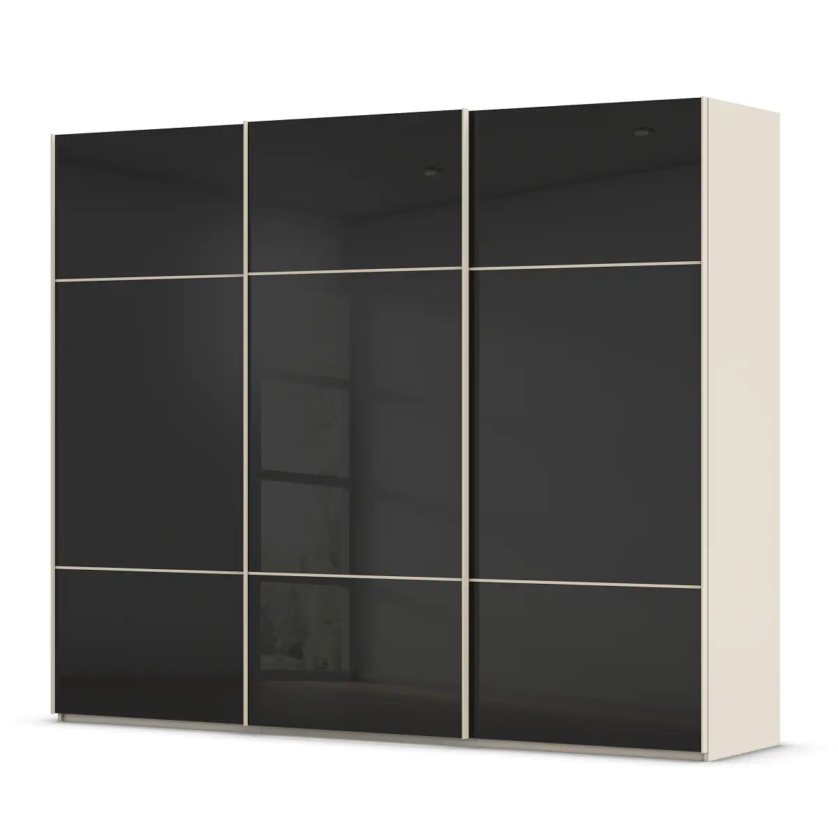 rauch Orange Schwebetürenschrank Covalo mit Glasfront 242cm