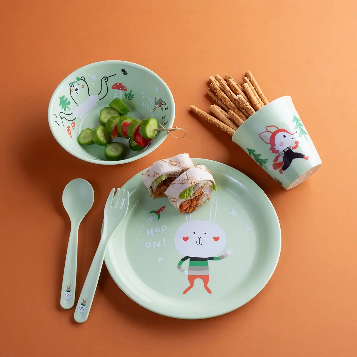 Frühstücksset Hop On At Home | Grün