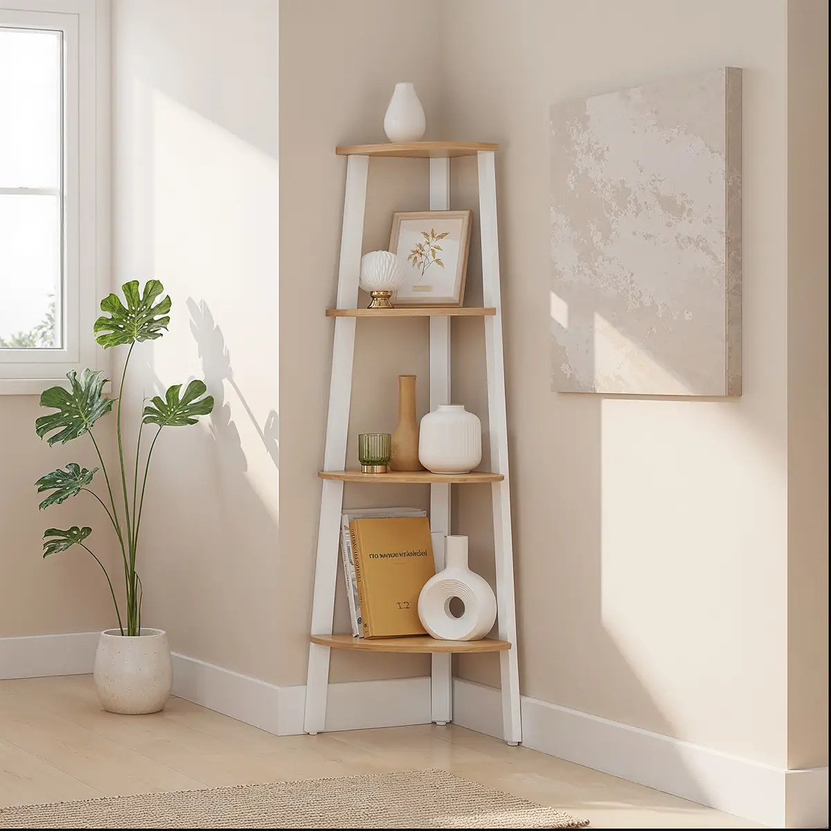 Eckregal Long Pine | Holztöne