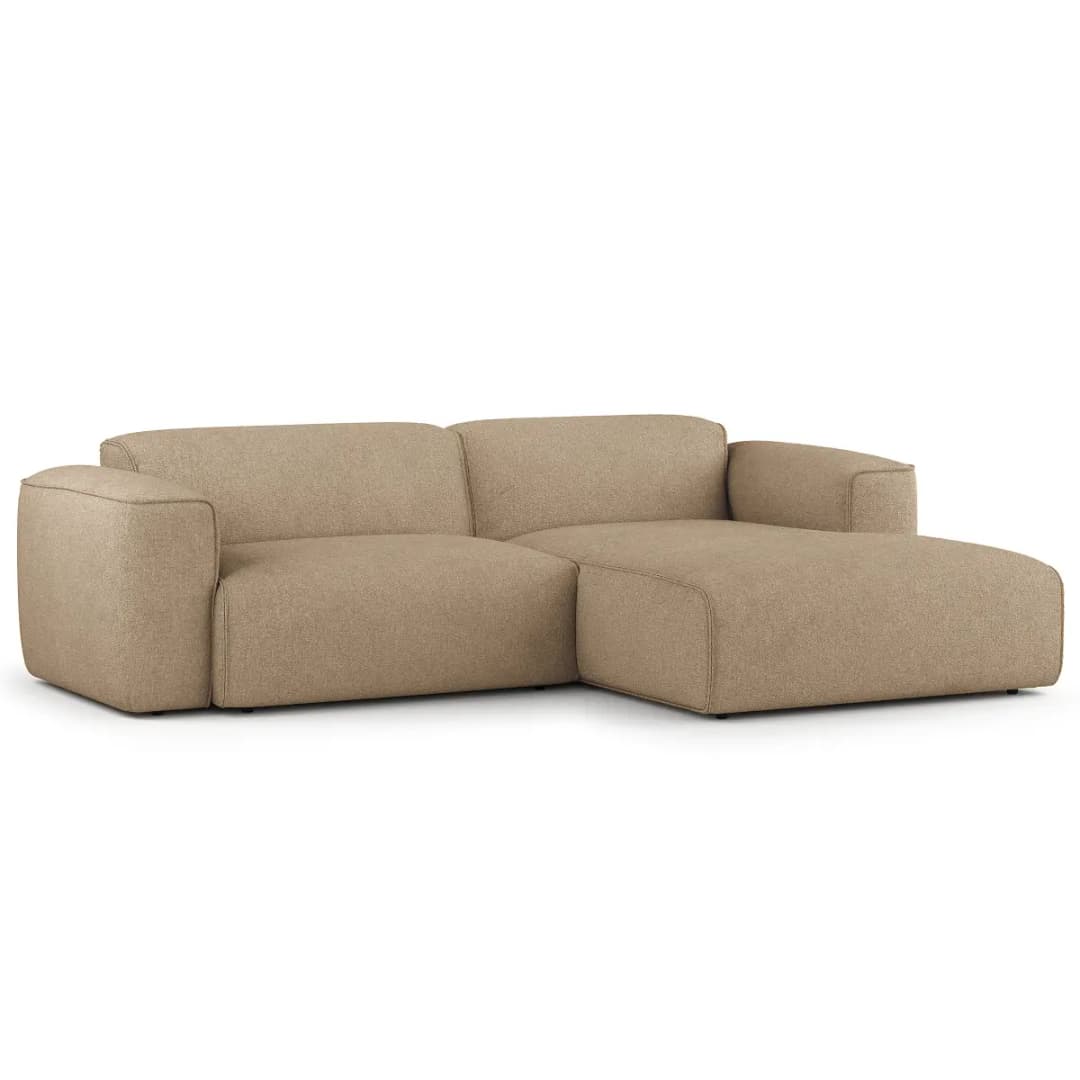 Ecksofa mit XL-Longchair Helay | Beige