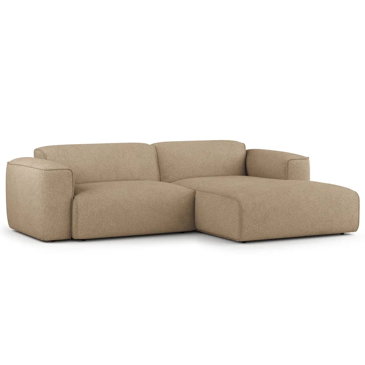 Ecksofa mit XL-Longchair Helay | Beige