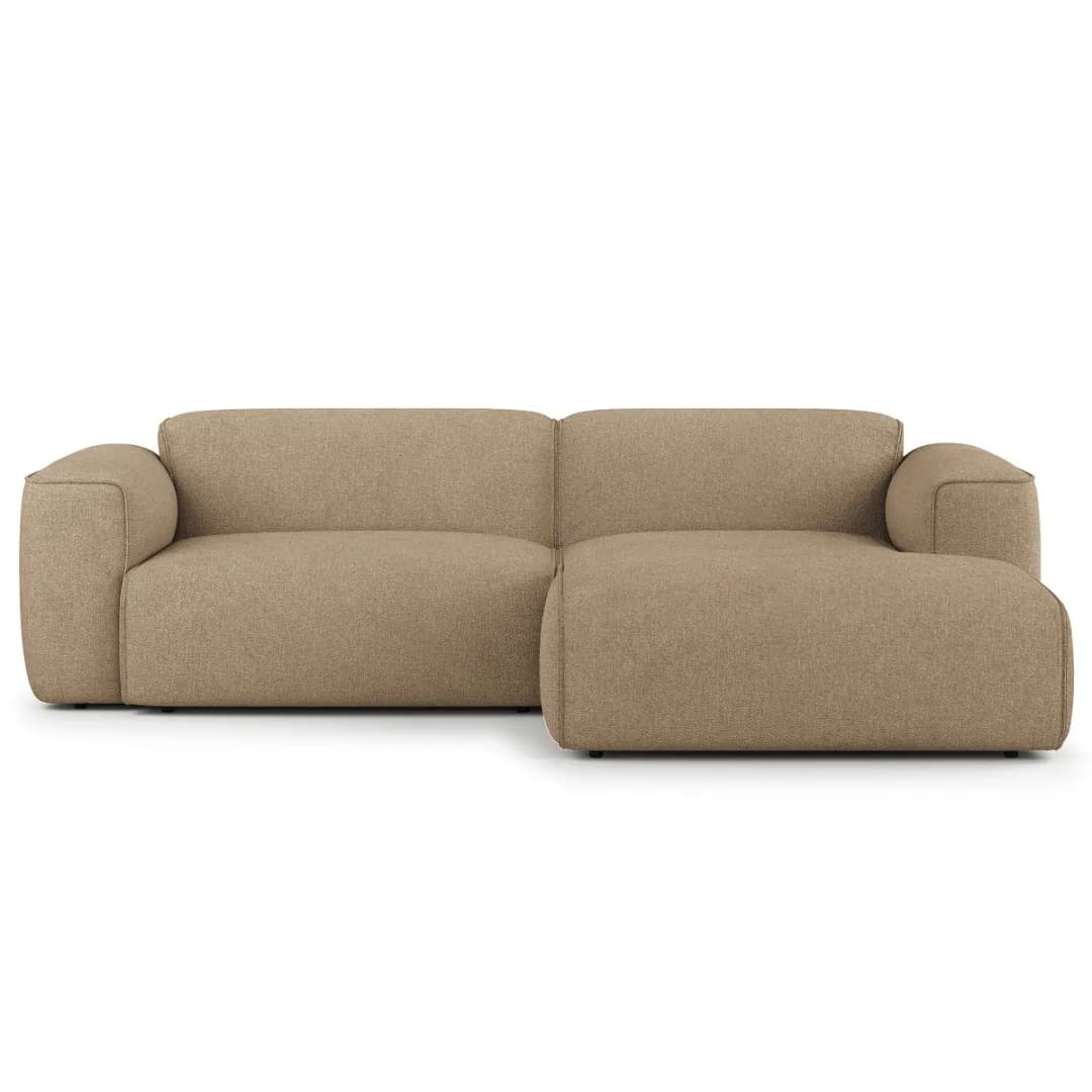 Ecksofa mit XL-Longchair Helay | Beige