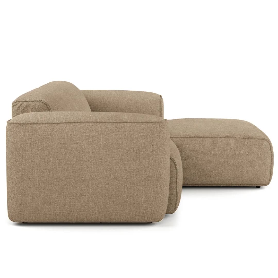 Ecksofa mit XL-Longchair Helay | Beige