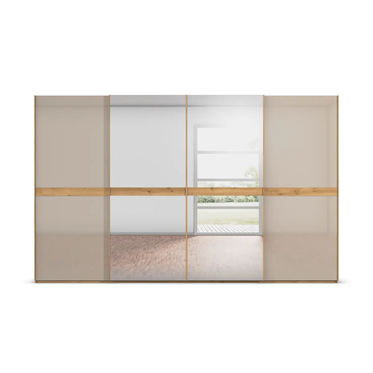 Schwebetürenschrank Scale | Braun