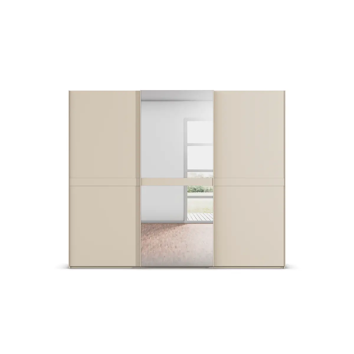 rauch Black Schwebetürenschrank Scale 271cm Beige/Champagner mit