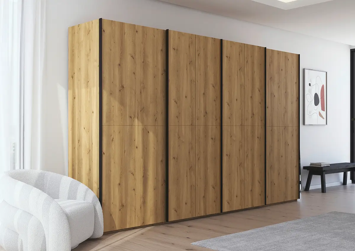 rauch Black Schwebetürenschrank Scale | Holztöne