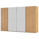 rauch Schwebetürenschrank Scale mit Glas 360cm Holz/Grau/Seidengrau