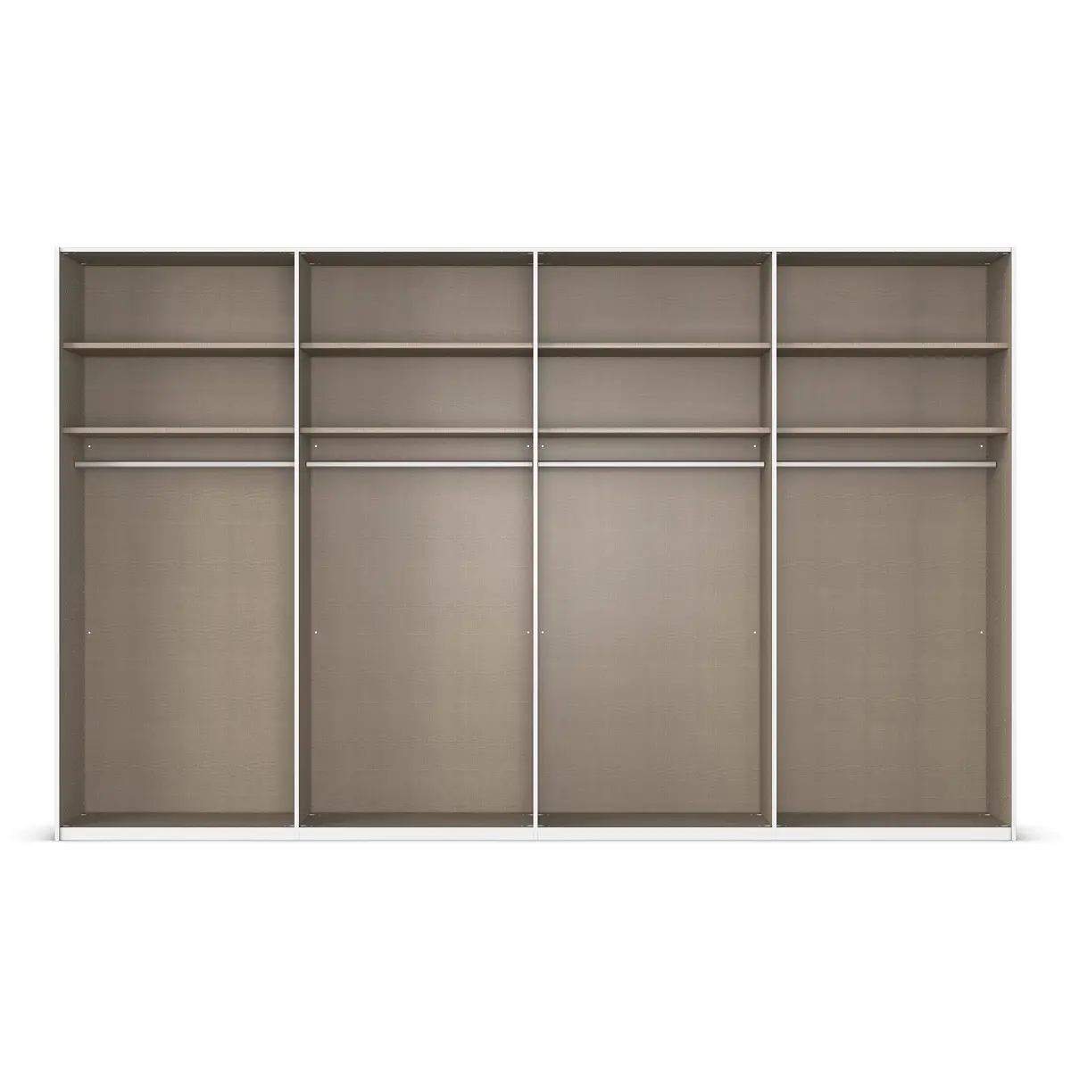 rauch Black Schwebetürenschrank Scale mit Glas 360cm | Schwarz