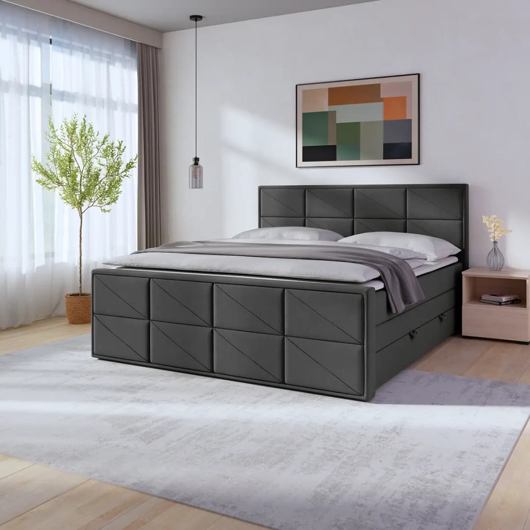 Boxspringbett Thendele | Grau
