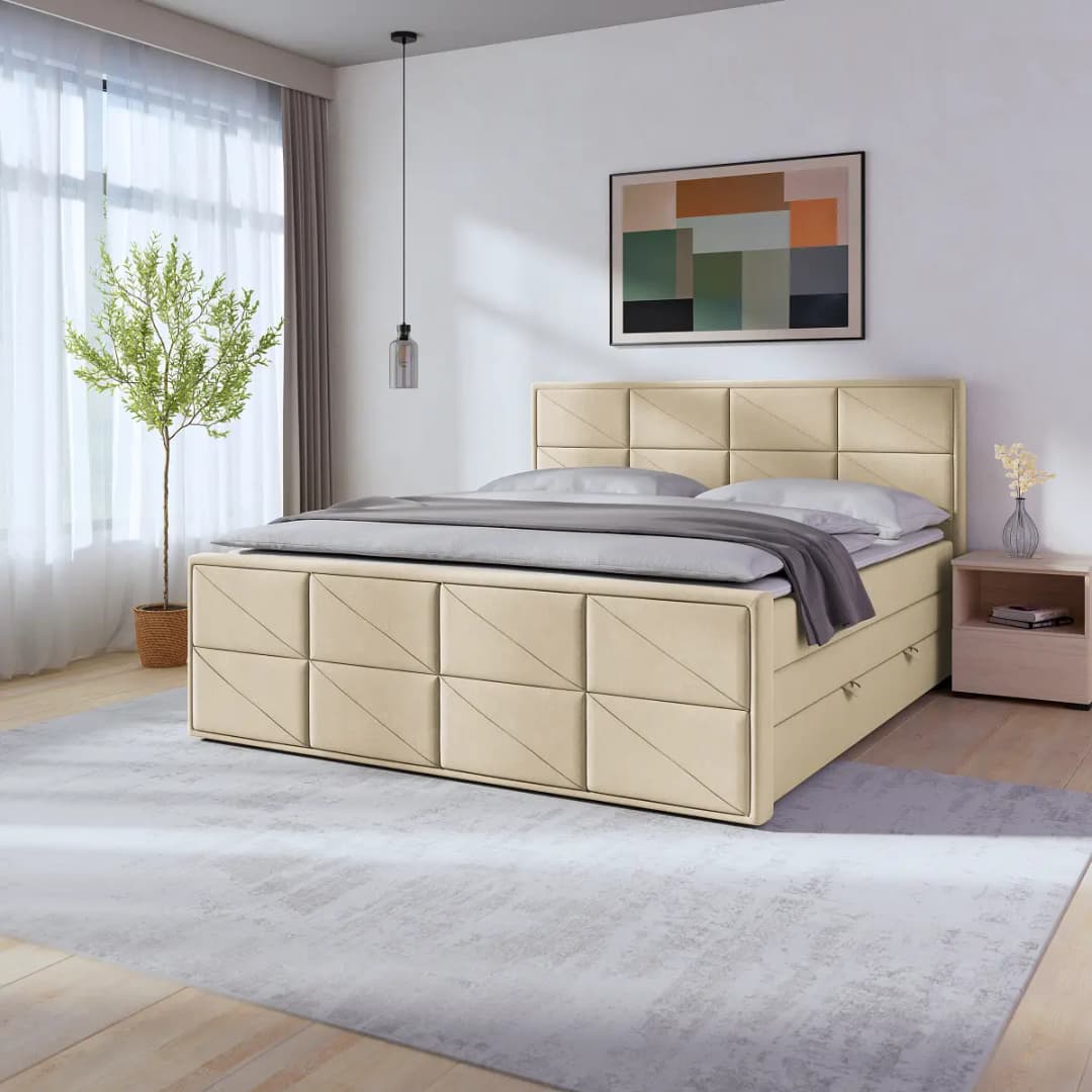 Loftscape Boxspringbett Thendele | Beige
