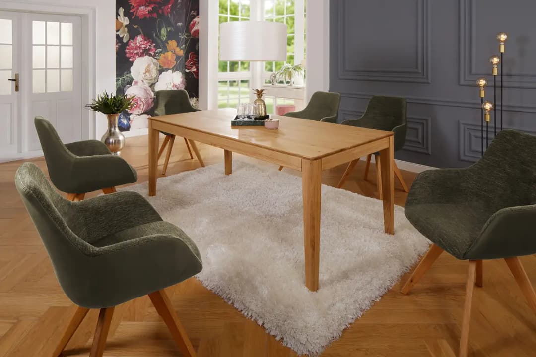 Ausziehbarer Massiver Esstisch Onut 180 x 90cm Braun | Braun